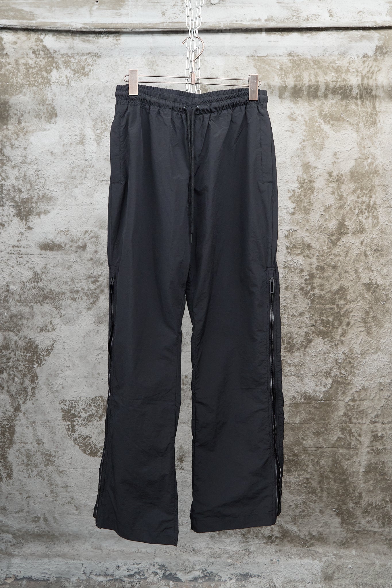 STRAIGHT-LEG TRACK PANTS WITH SIDE ZIPPERS