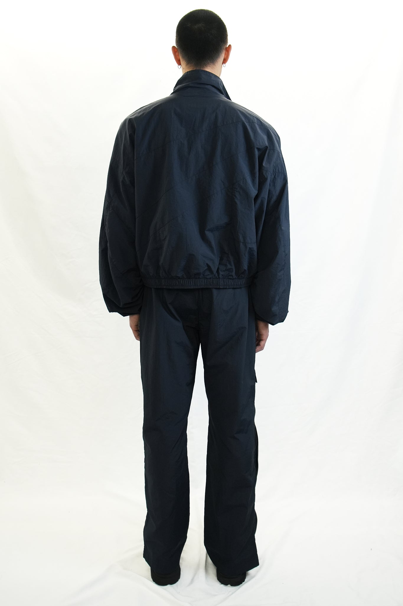 MULTI-LAYER SIDE-ZIP TECHNICAL PANTS DARK BLUE