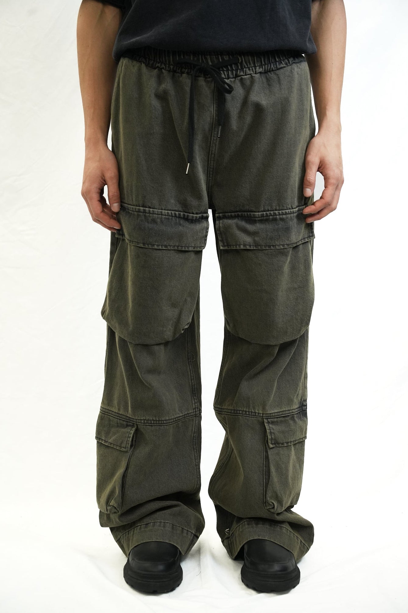 WASHED CARGO DRAWSTRING PANTS