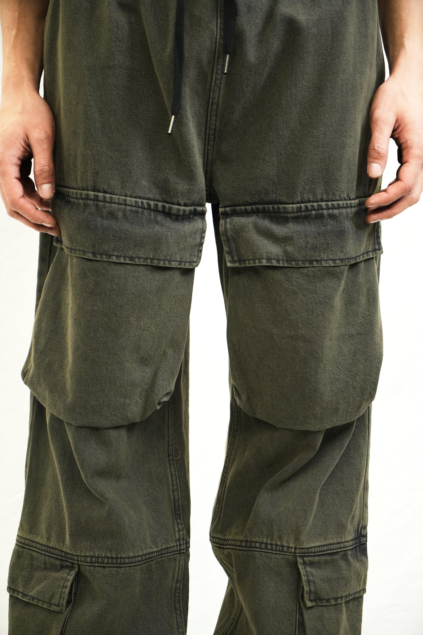 WASHED CARGO DRAWSTRING PANTS