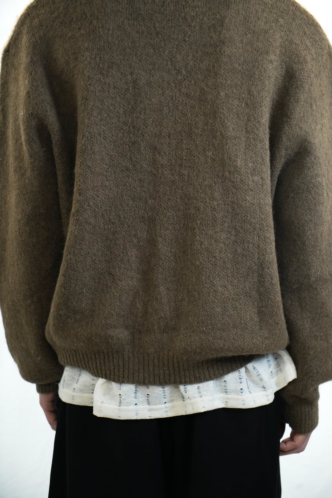 BROWN MOHAIR CARDIGAN