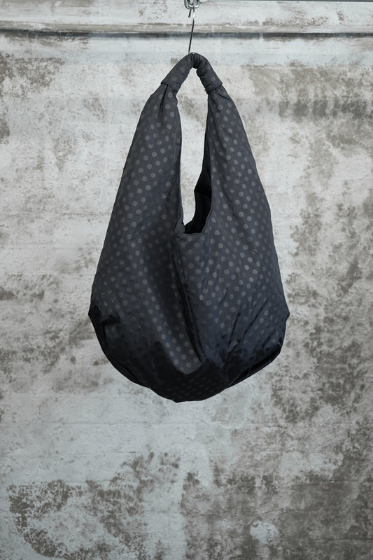 BLACK POLKA DOT TOTE BAG