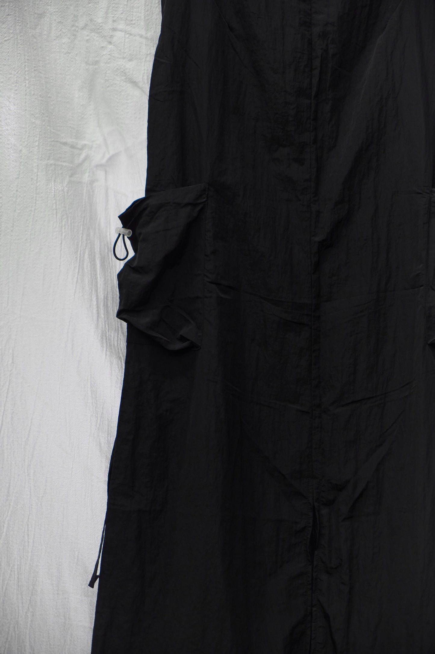 UTILITY DRAWSTRING SLIP DRESS