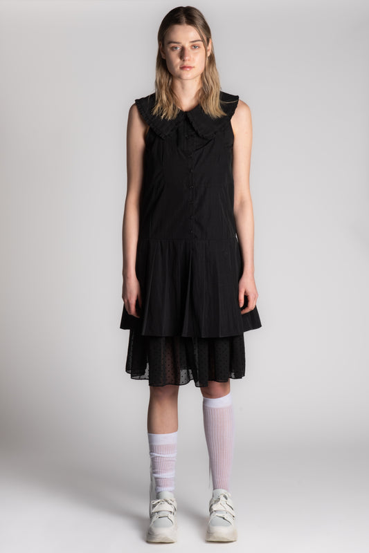 BLACK SLEEVELESS DRESS