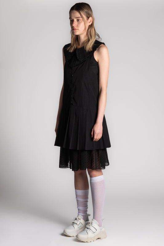 BLACK SLEEVELESS DRESS