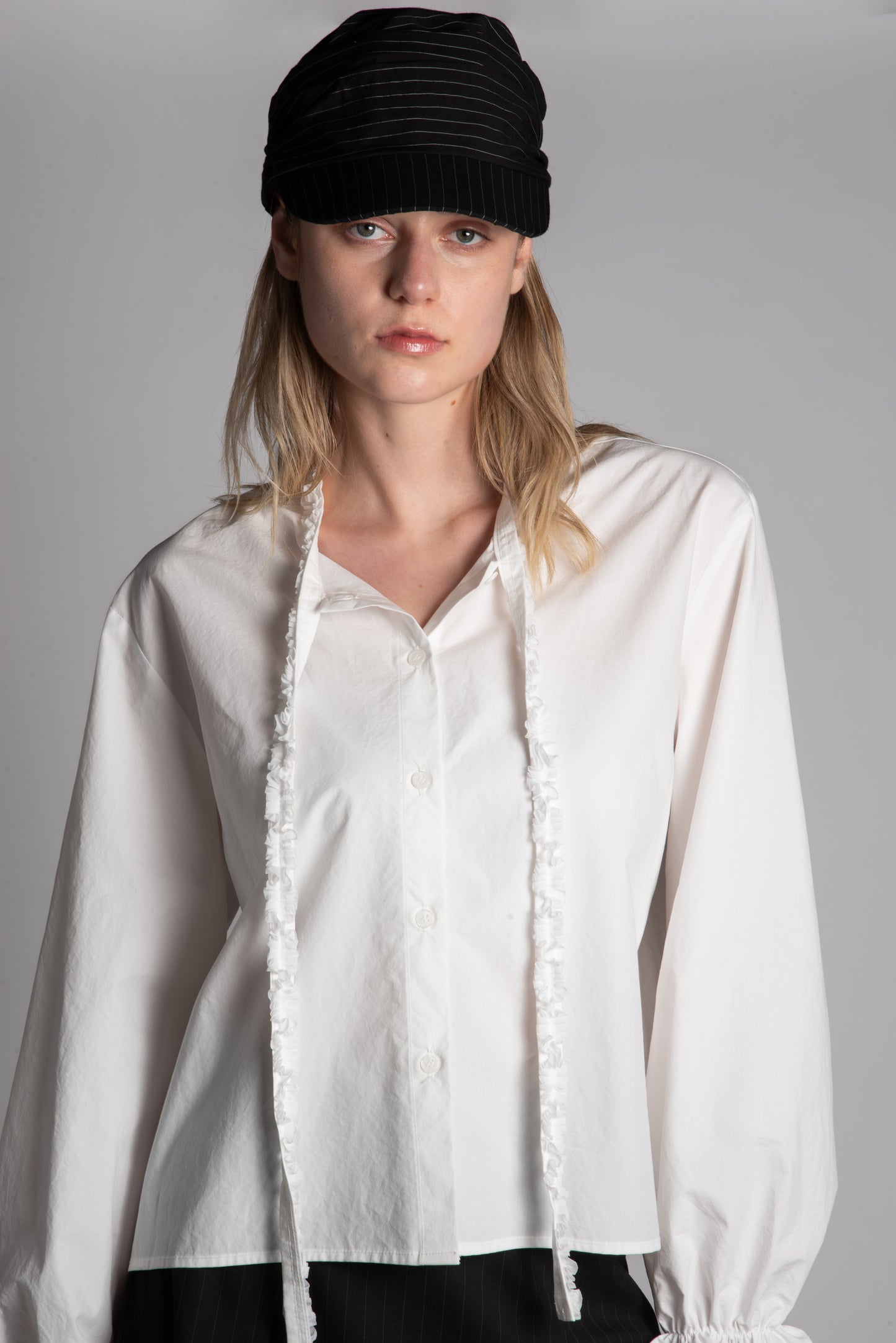 BLACK STRIPED HUNTING CAP