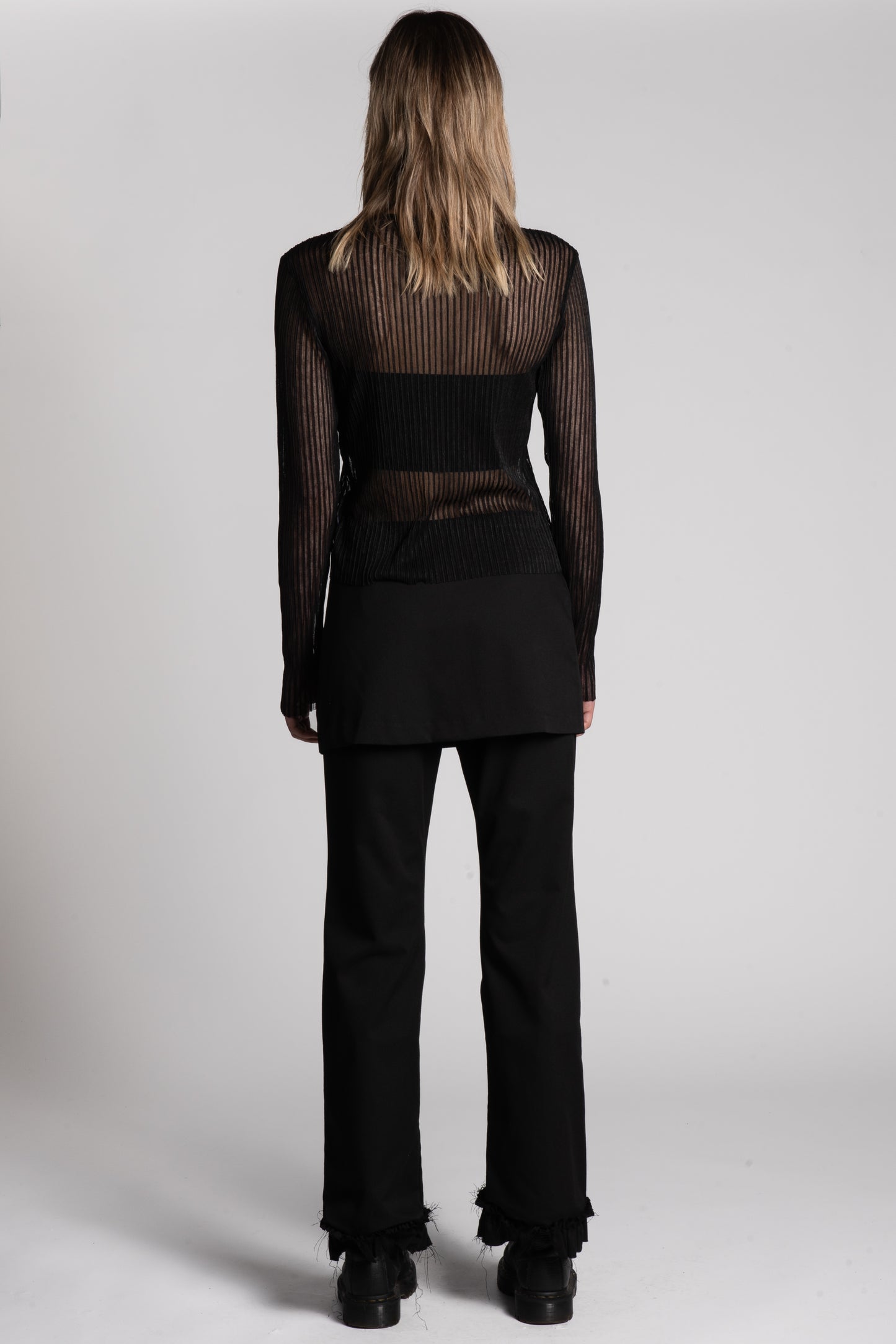 SHEER TIE FRONT CARDIGAN