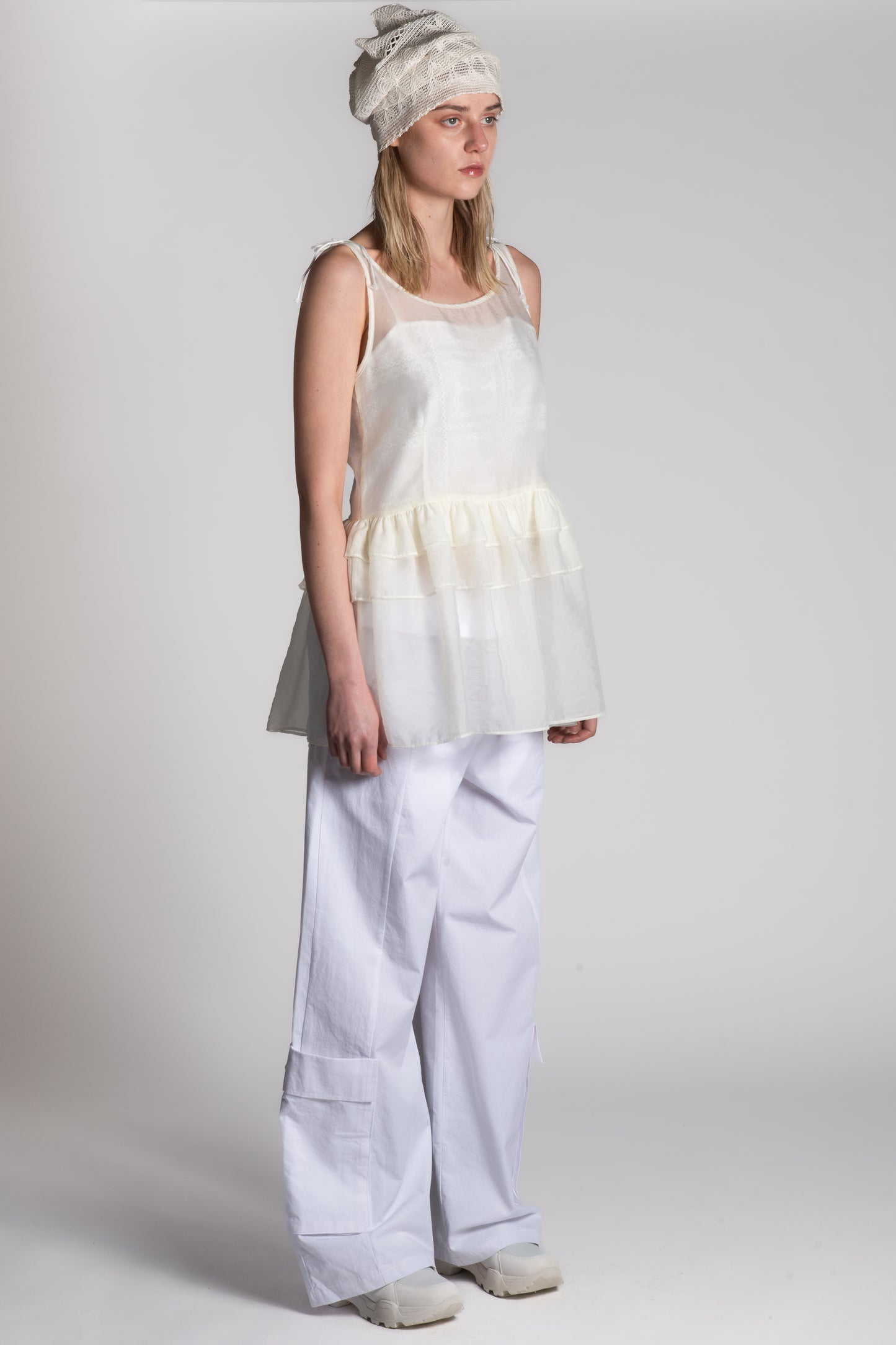 WHITE COTTON PANTS