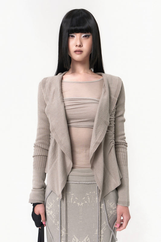 TUBE TOP LAYERED T SHIRT GREY