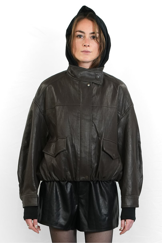 BROWN VINTAGE-STYLE JACKET