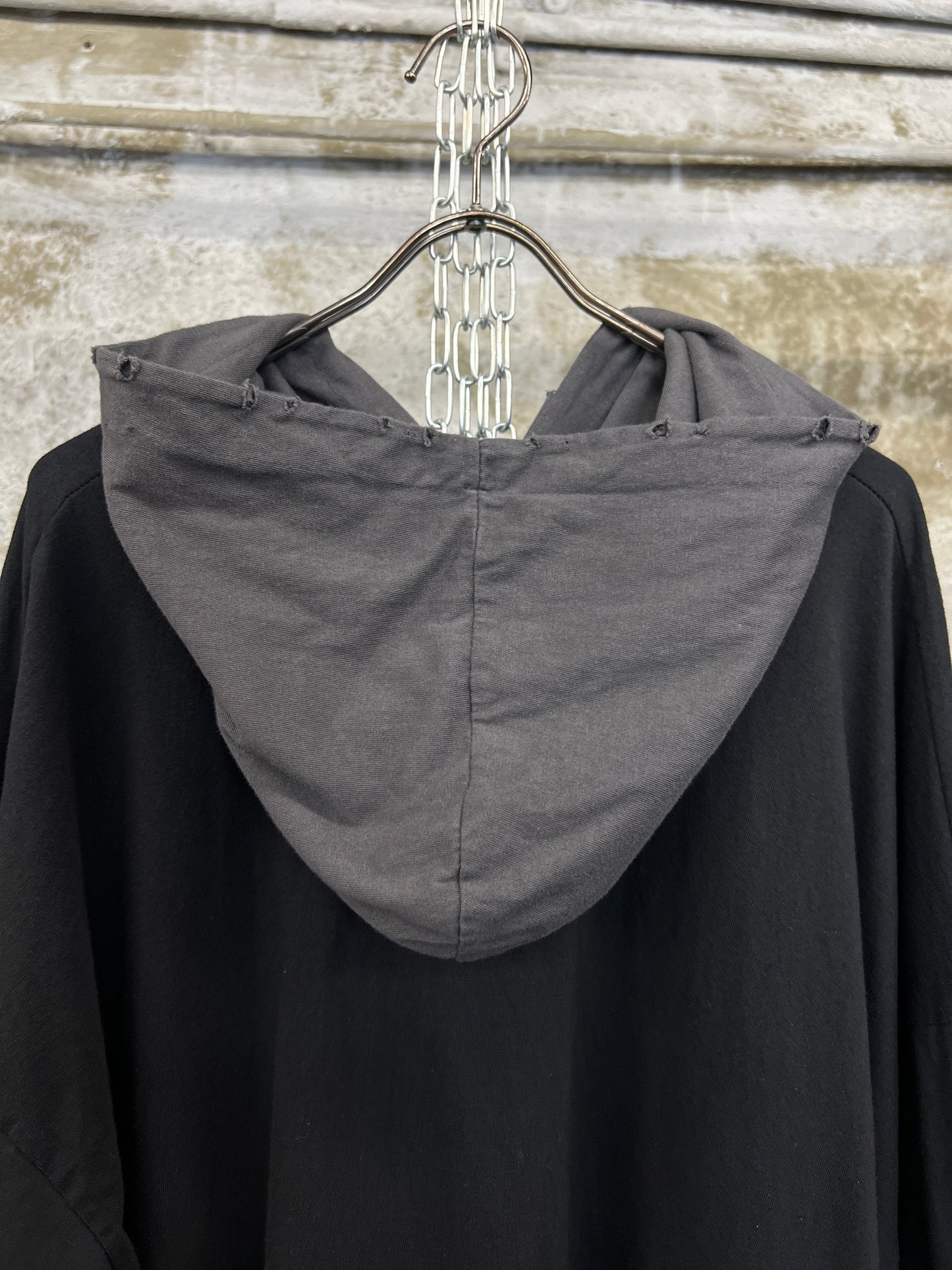 LAYERED DISTRESSED HOODIE
