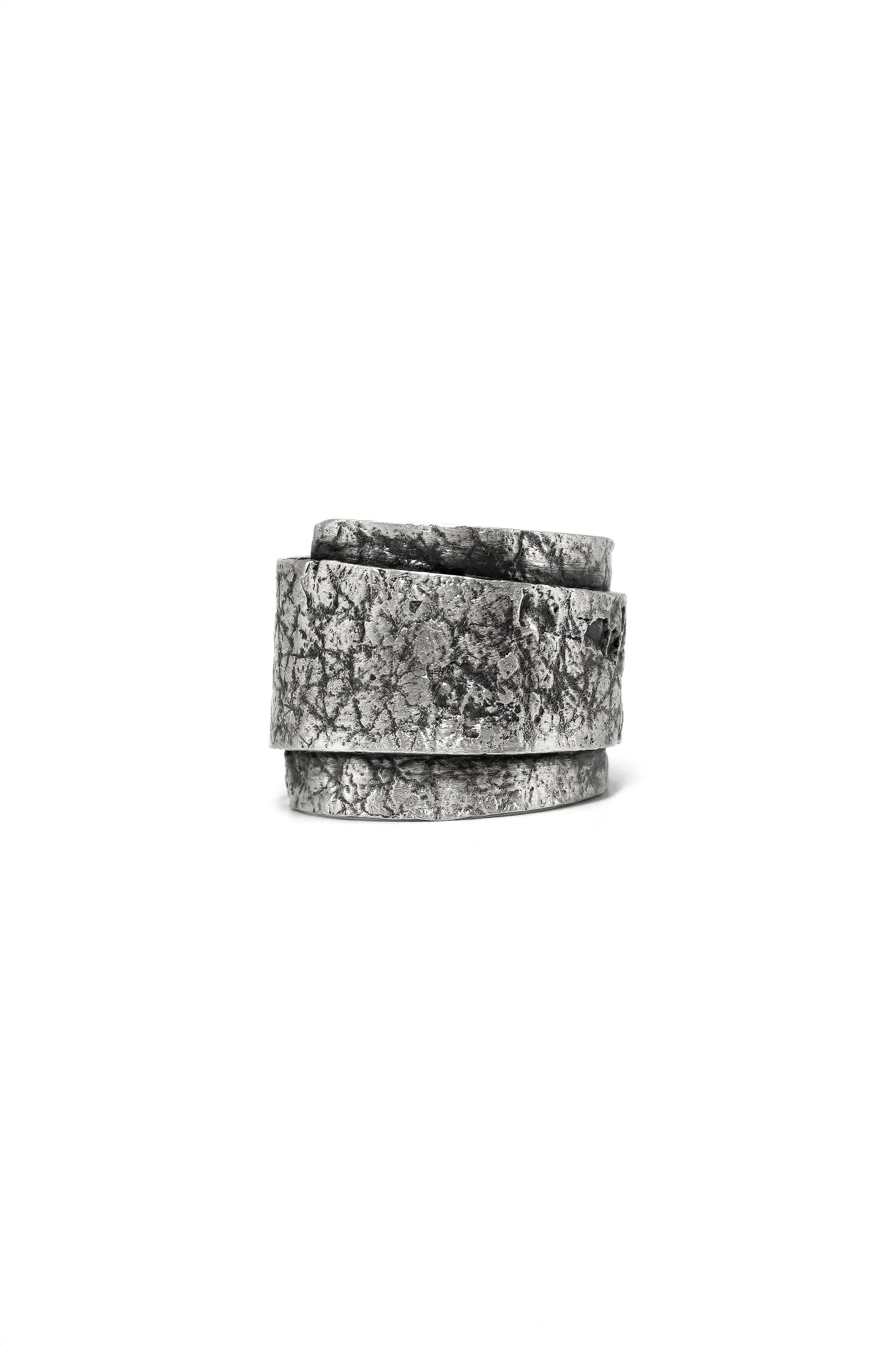 LEATHER WRAP STUD RING