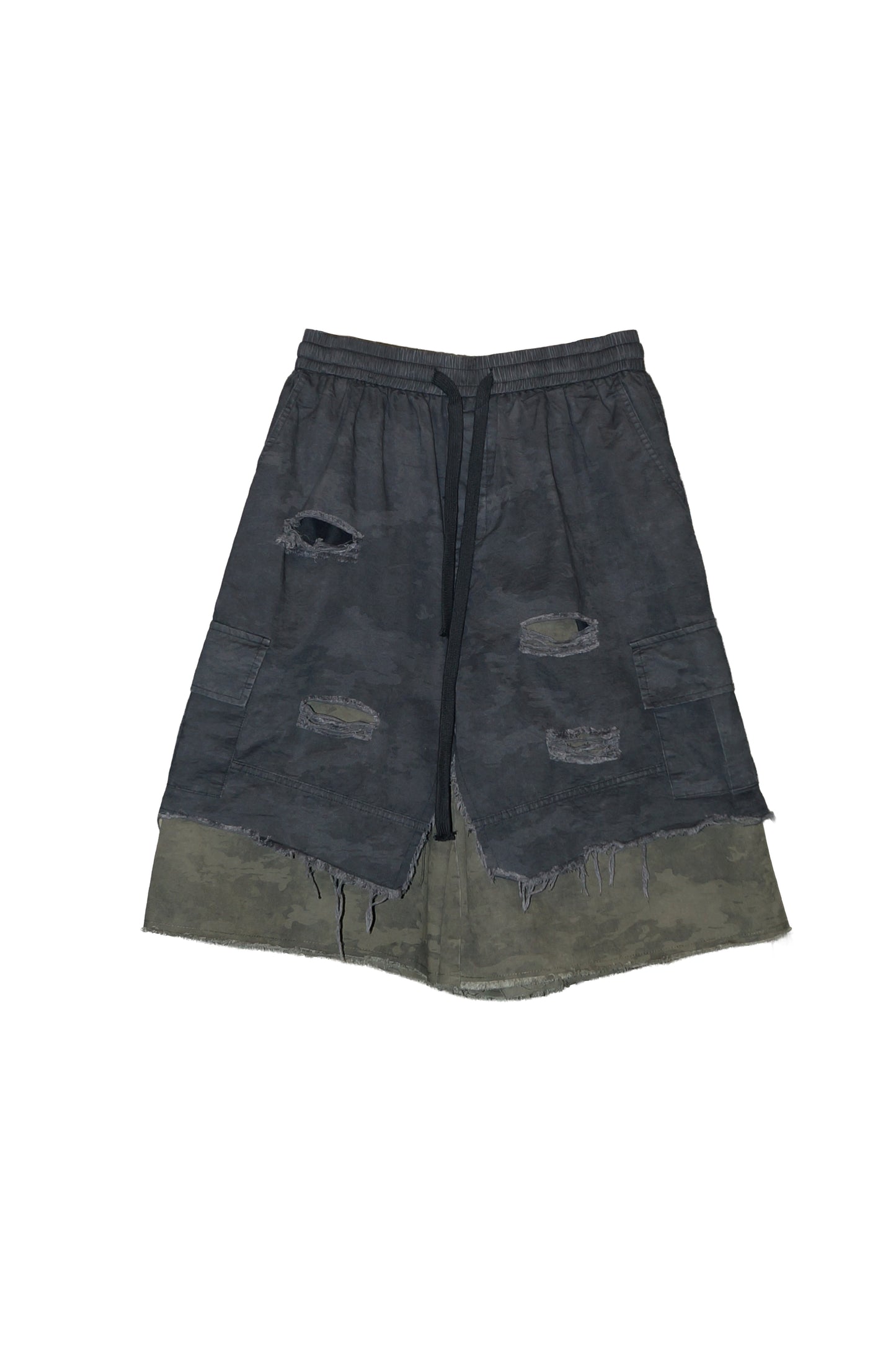 LAYERED DISTRESSED SHORTS