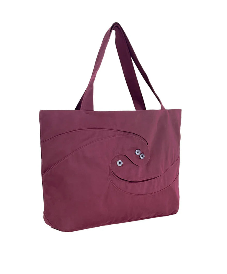 SPIRAL TOTE BAG CORDOVAN RED