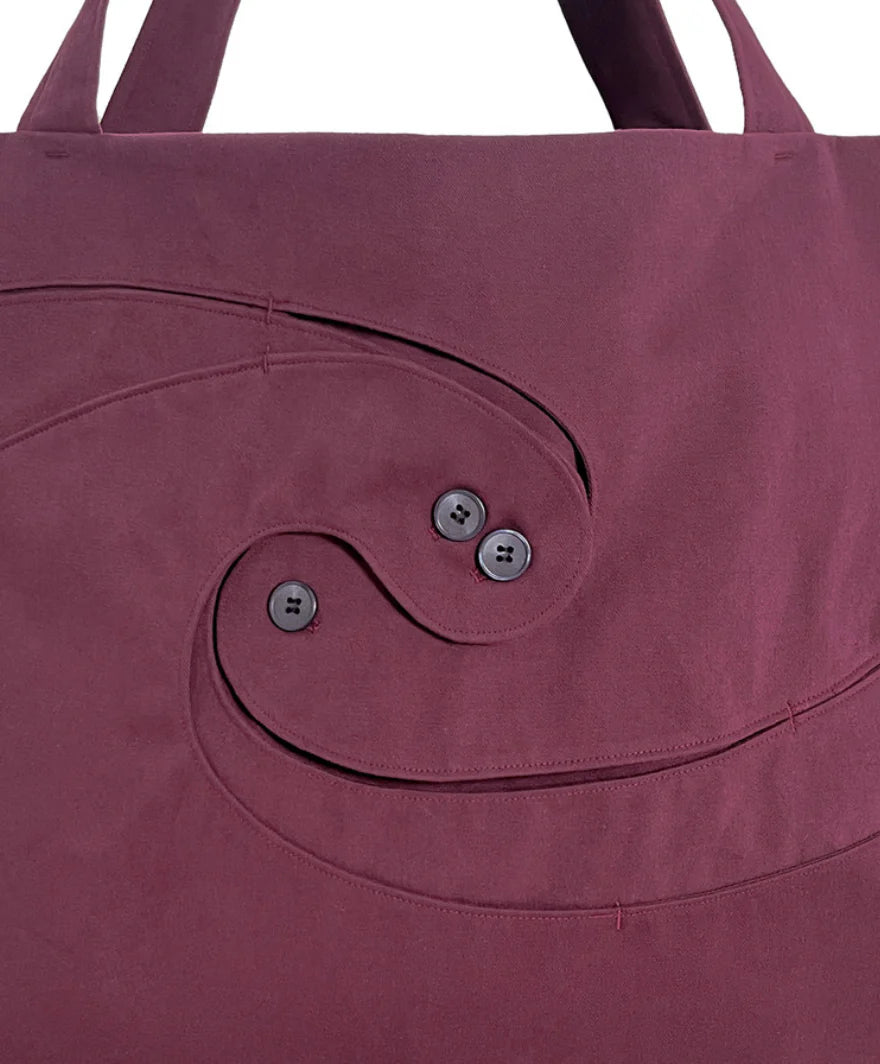 SPIRAL TOTE BAG CORDOVAN RED