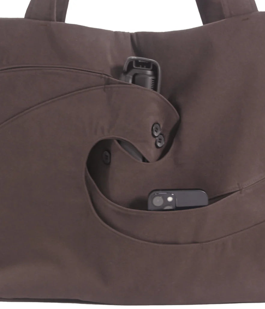 SPIRAL TOTE BAG SPARROW BROWN