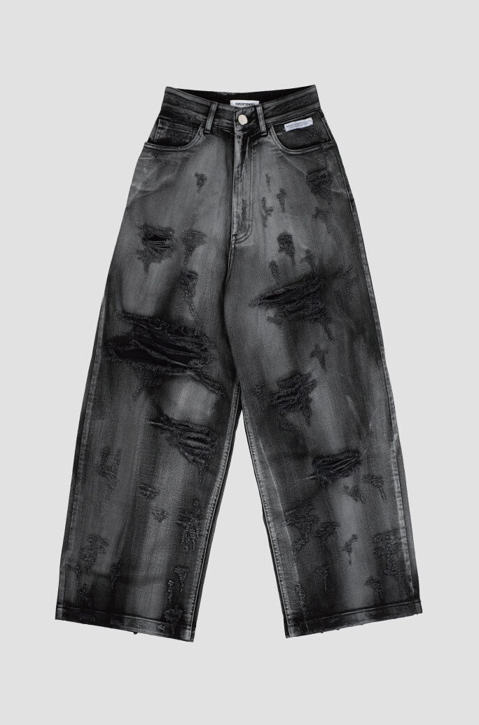 DAMAGE WASHING DENIM PANTS