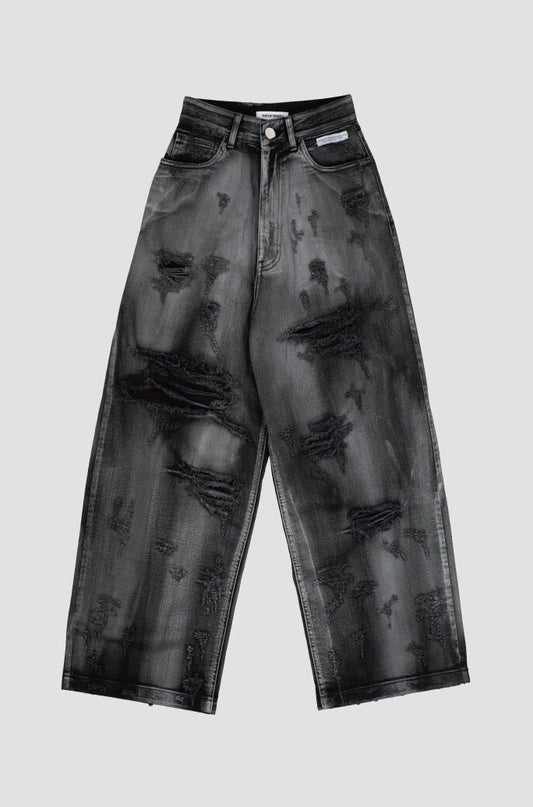 DAMAGE WASHING DENIM PANTS