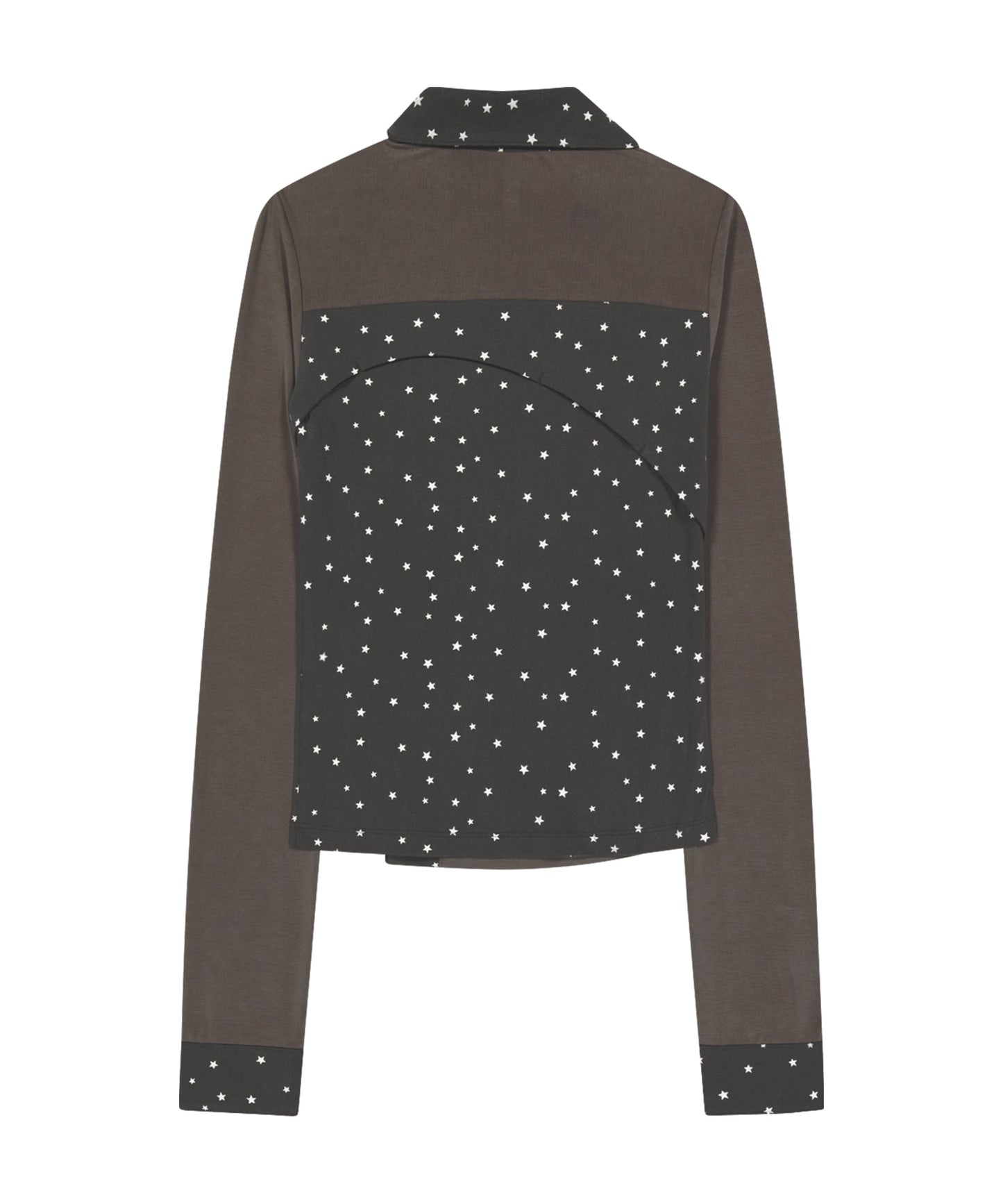 STARCUT JERSEY COLLAR TEE - STONE BROWN