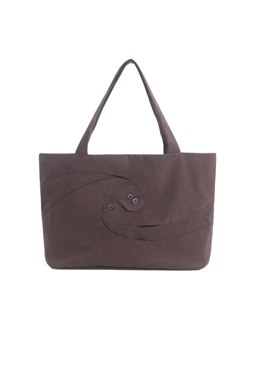 SPIRAL TOTE BAG SPARROW BROWN