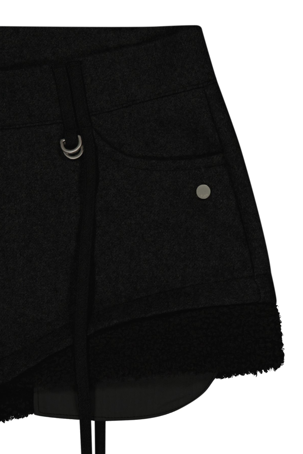 MICRO WOOL SHORTS - BLACK