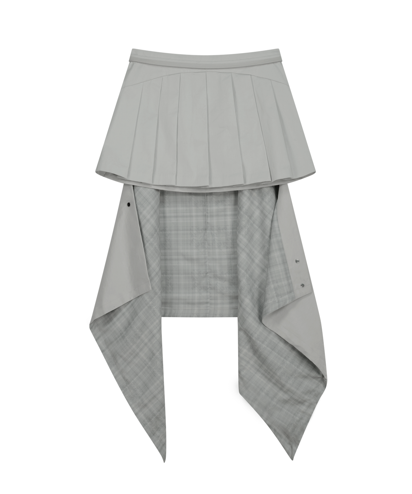 MULTI-PANEL PLEATS SKIRT WARM GREY