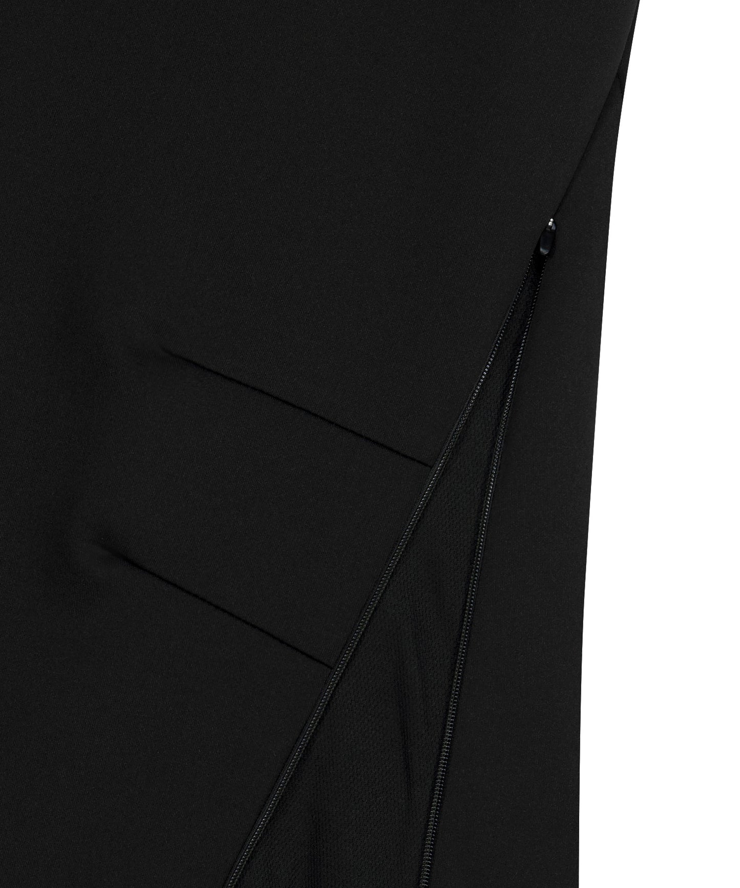 ASYMMETRIC MERMAID JERSEY SKIRT - BLACK