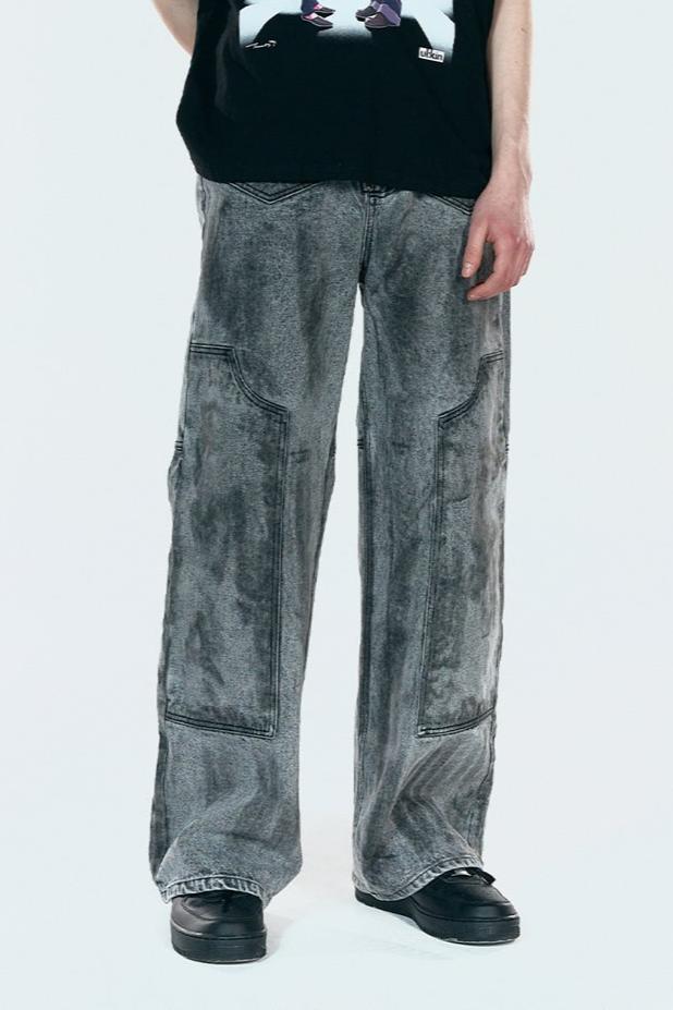DIRTY WASHED CARPENTER PANTS DUSTY BLACK