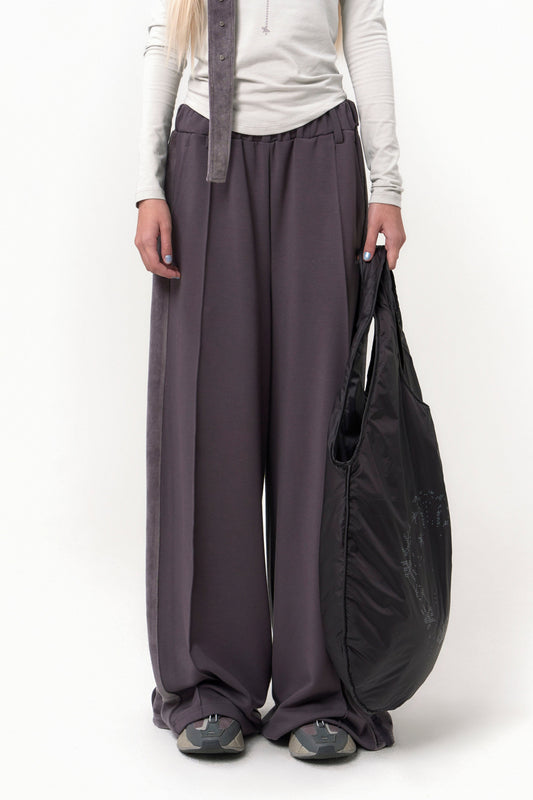 BELT WIDE SWEAT PANTS CHARCOAL