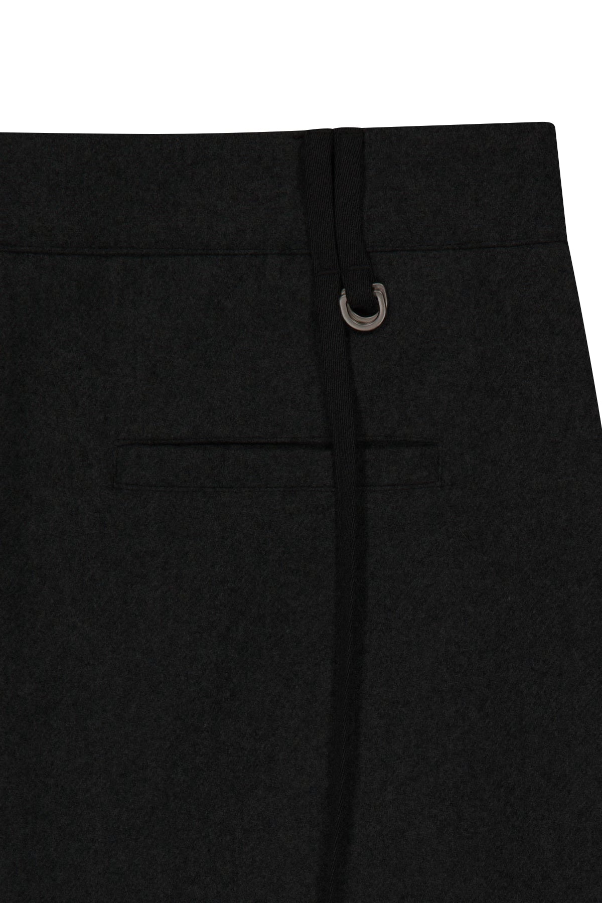 LAYERED WOOL SKIRT - BLACK