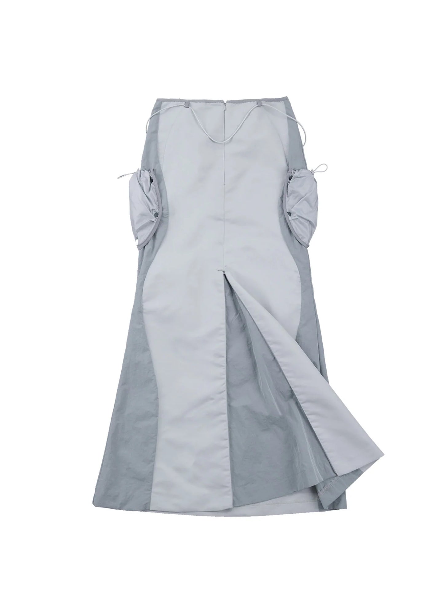 POCKET BAG LONG SKIRT GREY
