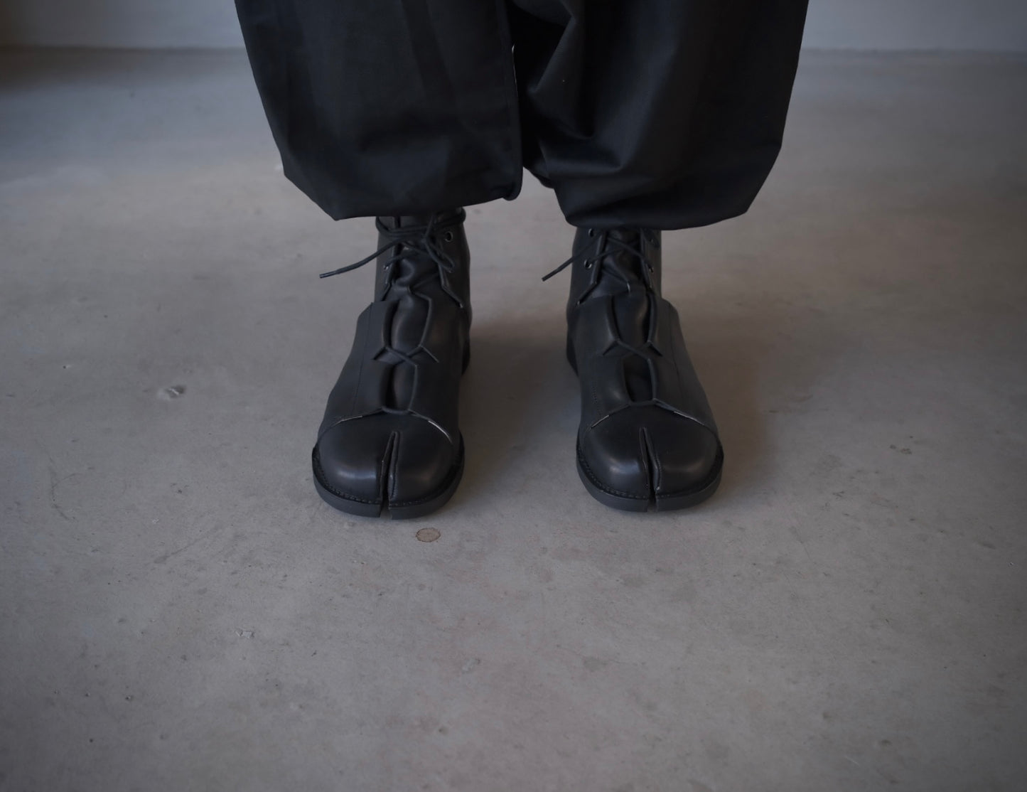 SAIGO BLACK VEGAN CALF SKIN BOOTS