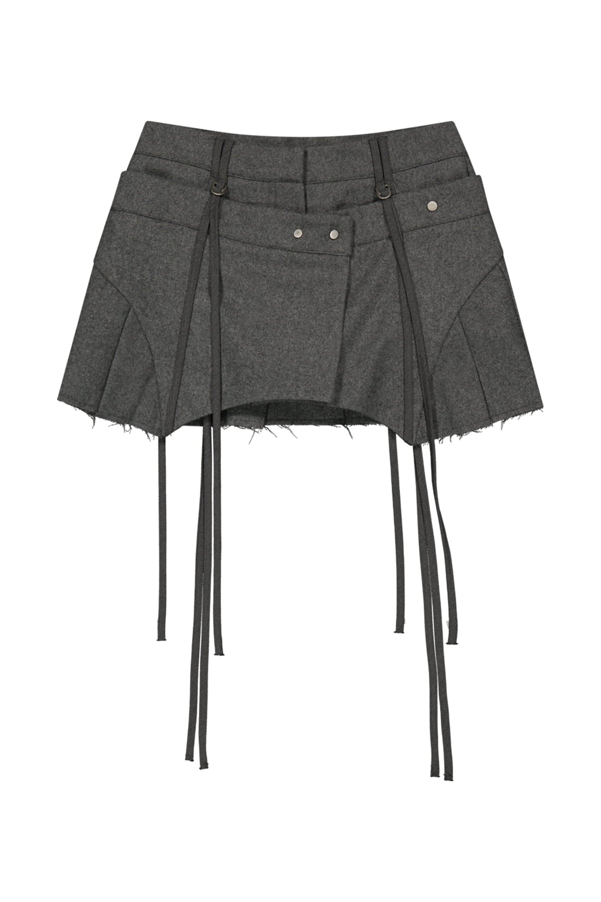 MICRO WOOL SHORTS - GREY