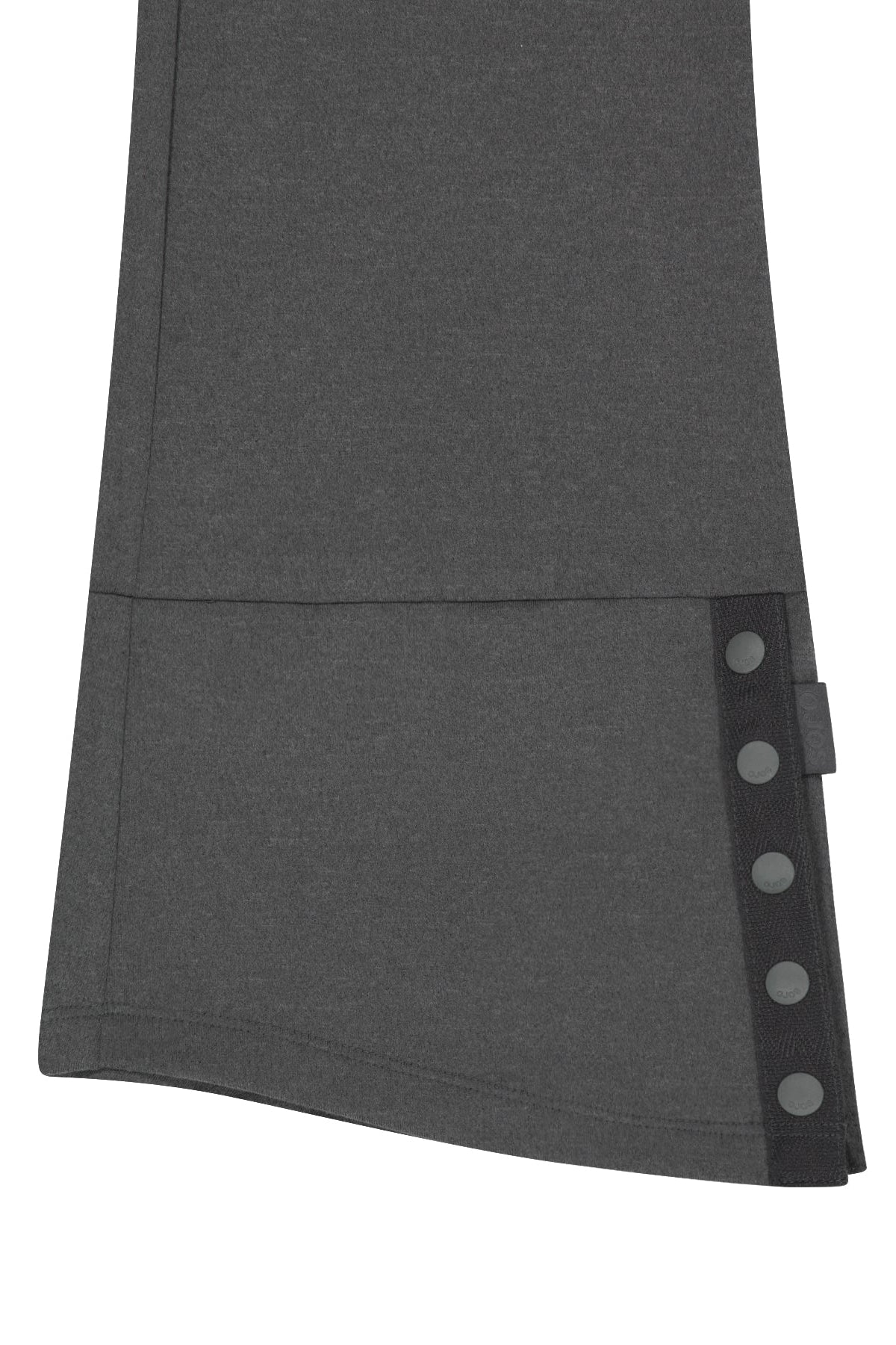 BUTTON SLIT BOOTCUT PANTS - CHARCOAL