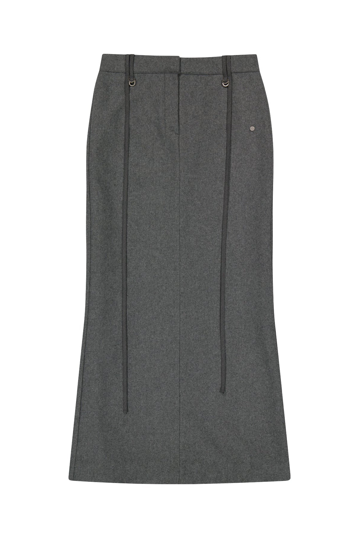 LAYERED WOOL SKIRT - GREY
