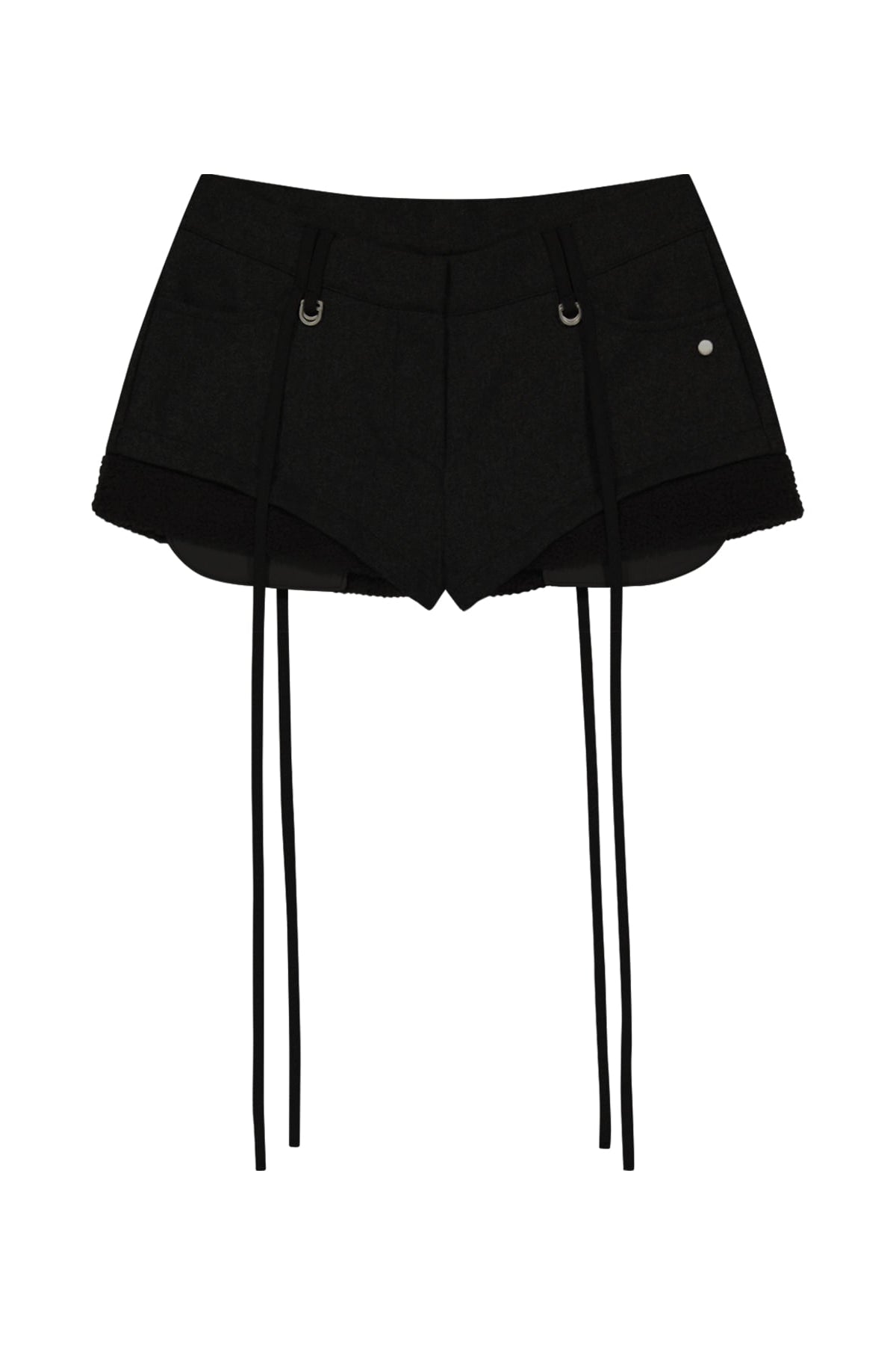 MICRO WOOL SHORTS - BLACK