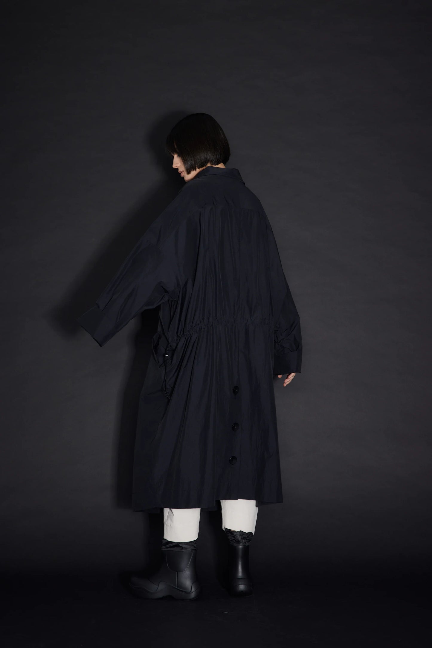 RECYCLED NYLON OVERSIZED COAT