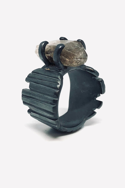 KAUKET RING OXIDISED SILVER