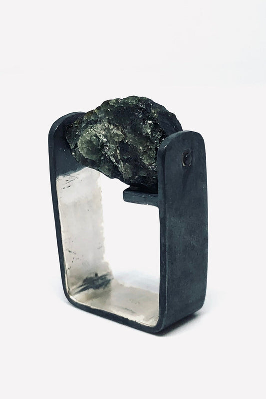 DJEFA RING OXIDISE SILVER