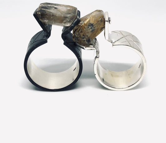 KHEPRI RING OXIDISED SILVER