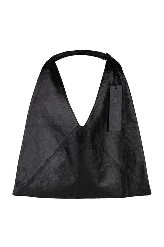 A PACK LEATHER SHOULDER BAG BLACK
