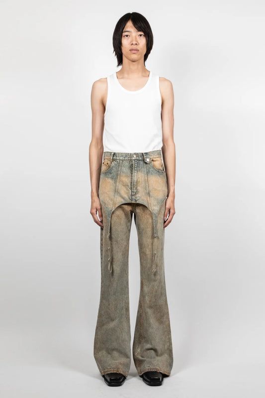 EGONLAB DENIM GARTER SKIRT