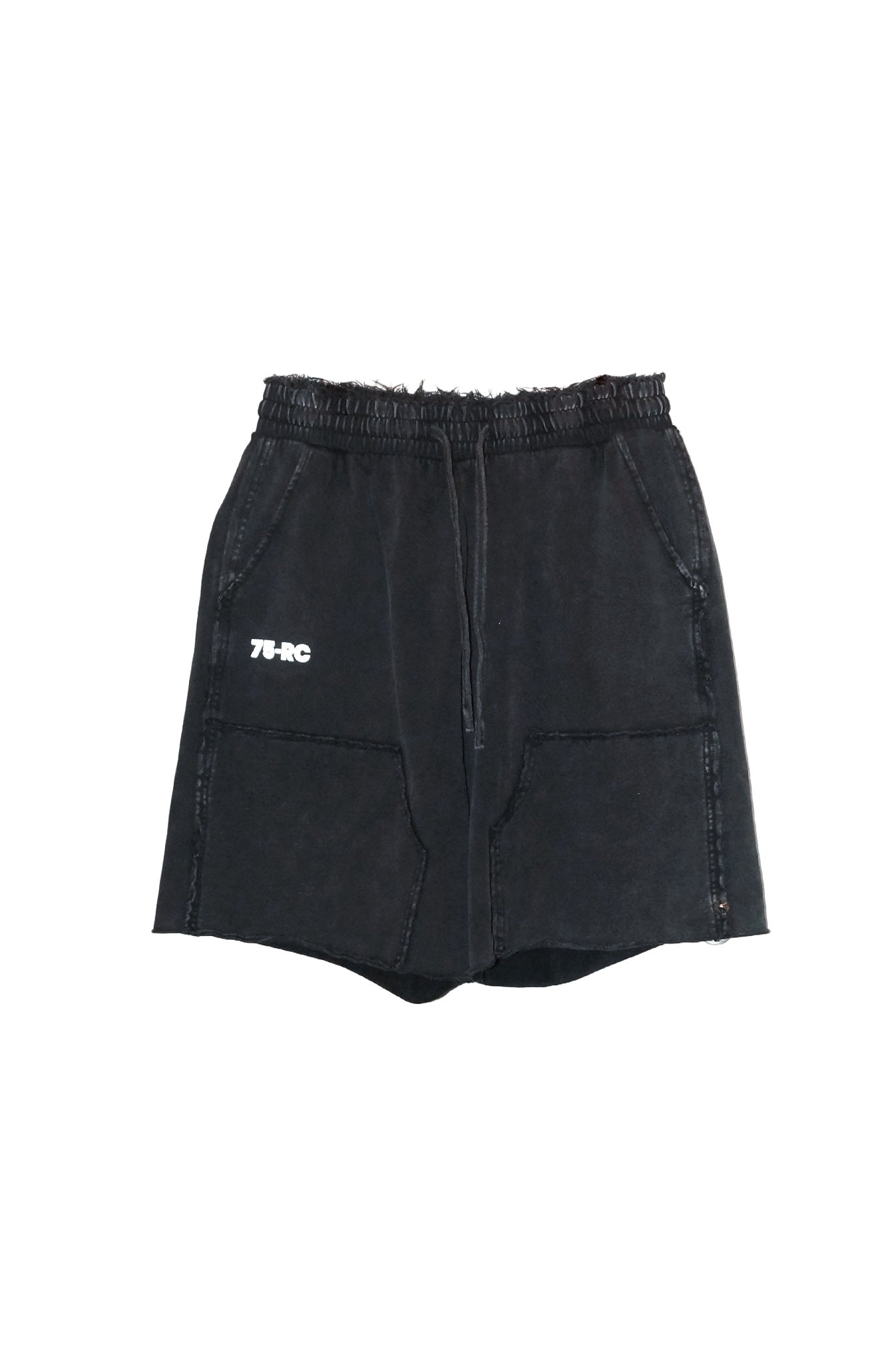 WASH-OUT PIGMENT RAW CUT SHORTS